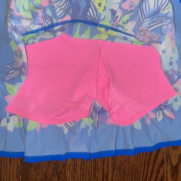 Lilly Pulitzer Luxletic Borealis Blue Social Sunset 13" Taye Skort UPF 50+ NWT - Picture 9 of 12